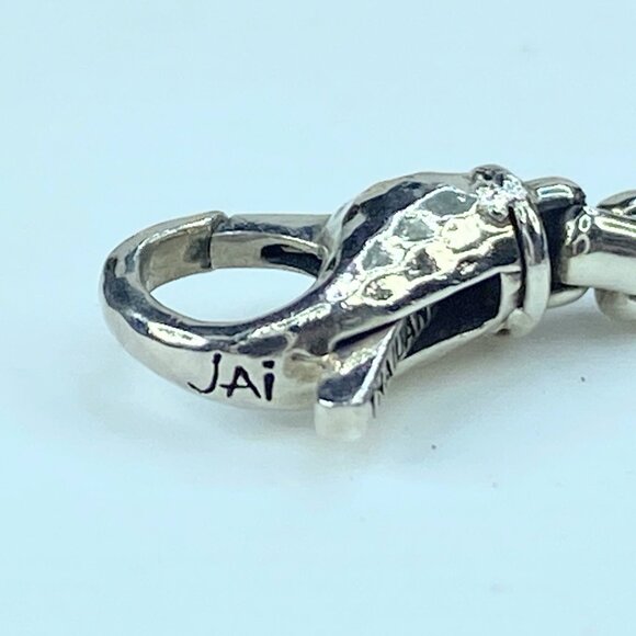 JAI Sterling Silver Symbols of Love Box Chain Station Bracelet JR9288 - Picture 8 of 8